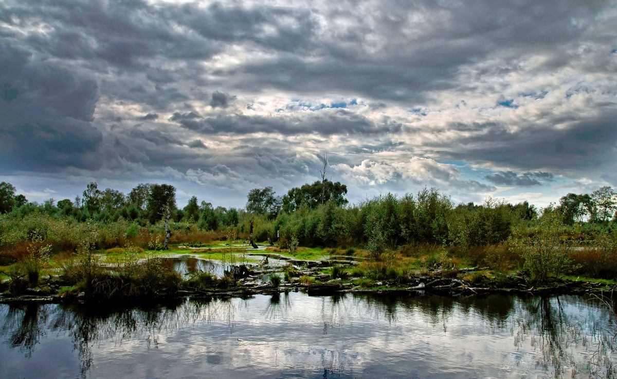 Wolken über dem Diepholzer Moor.