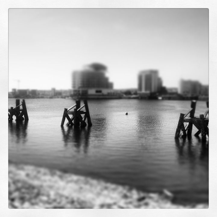 This is an image of Cardiff Bay. i love the old, sitting next to the new. 