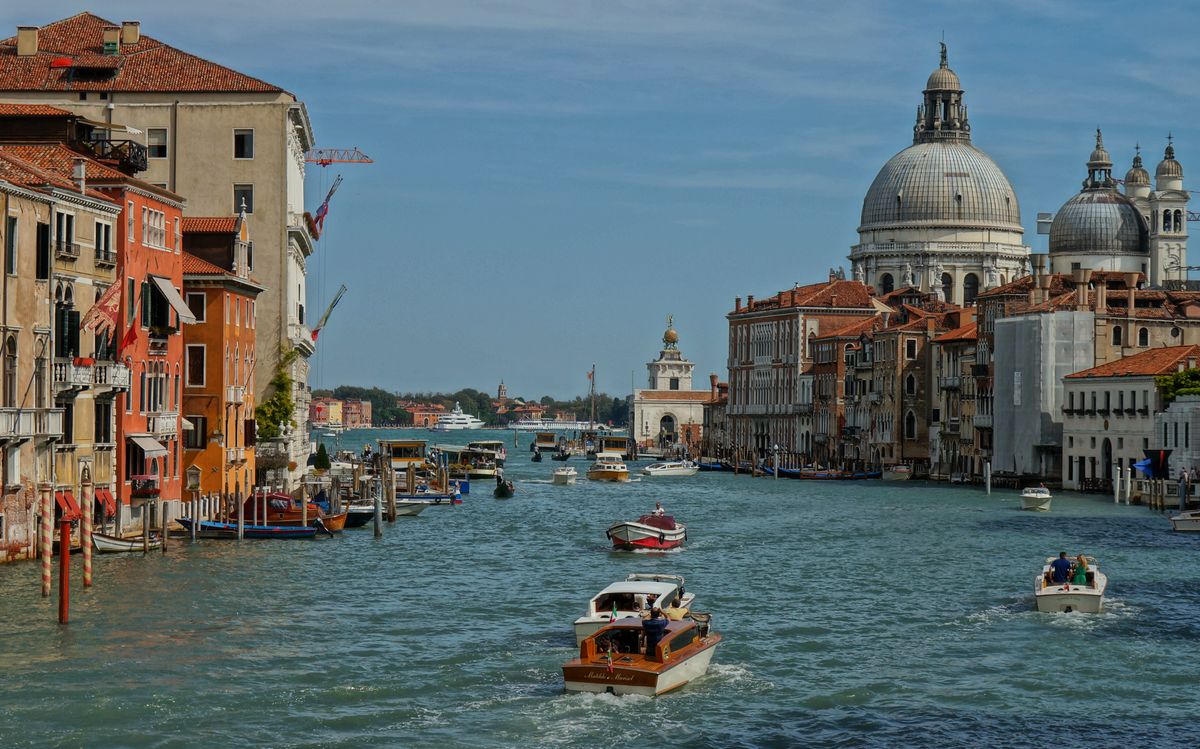 View down towards the Santa Maria Della Salute, Venice